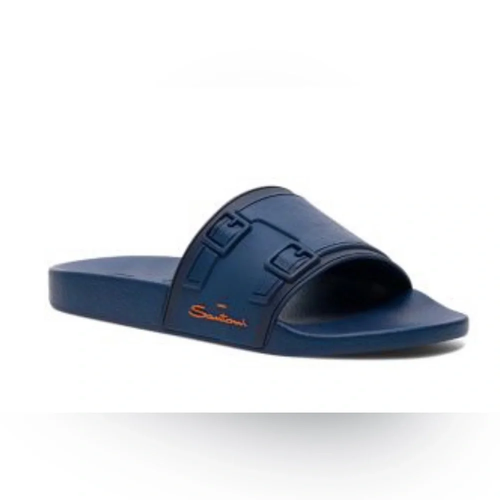 NIB Santoni Men's Edison-Tpuu59 Slip On Pool Slide Sandals